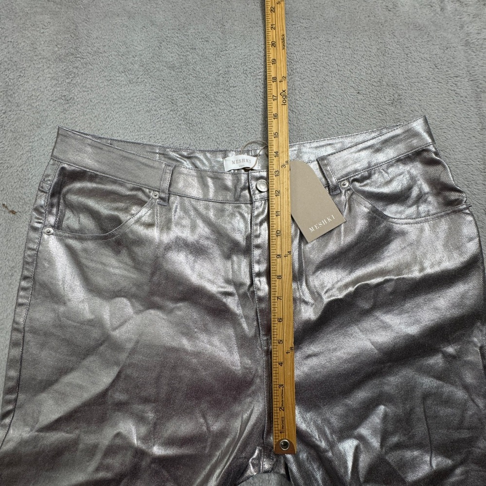 NWT Meshki Silver Women's Jeans‎ Size XXXL Wide Leg (W38in. x L29in.) BRAND NEW - Picture 9 of 14